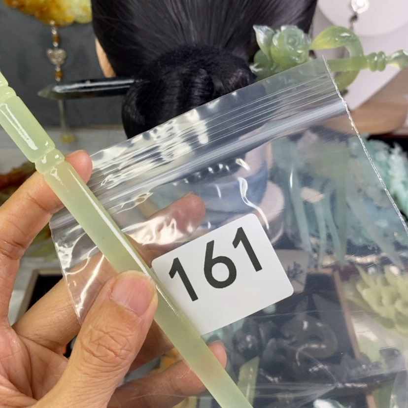 【闪购商品】岫玉发饰未镶嵌施****女