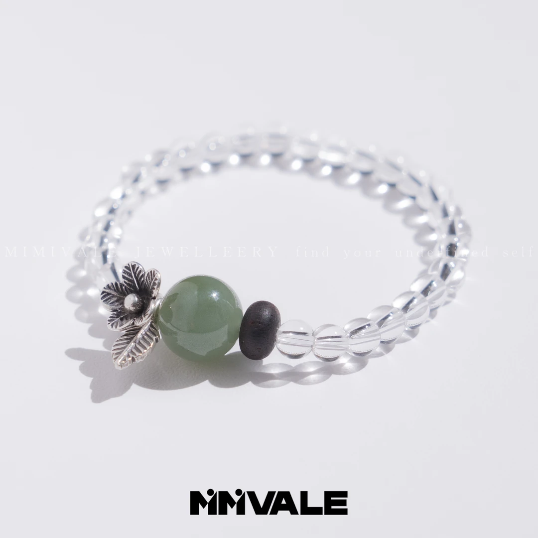 秘密山谷【一抹绿】原创设计俄料老矿和田玉降真香手串MMSG8387