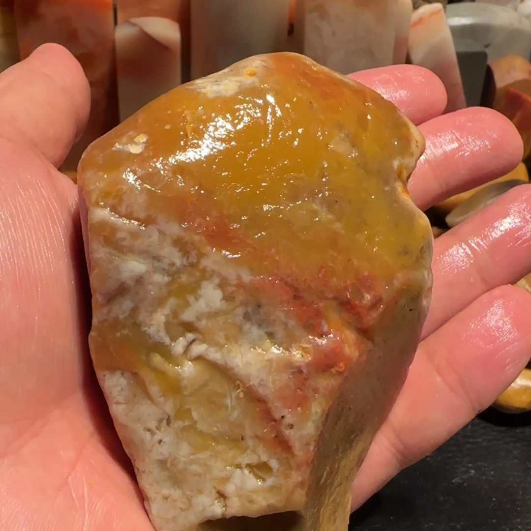 老挝石田黄原石，