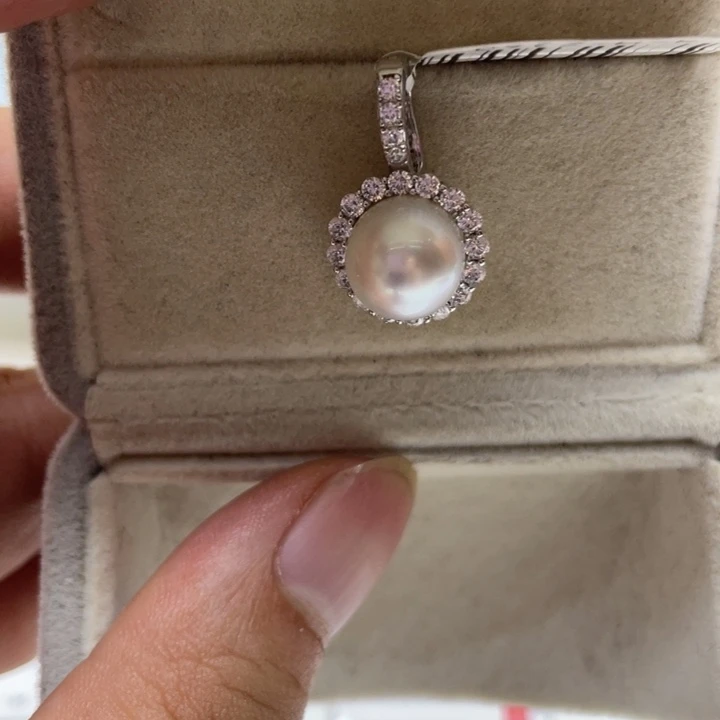 银S925镶嵌颈饰海水珍珠