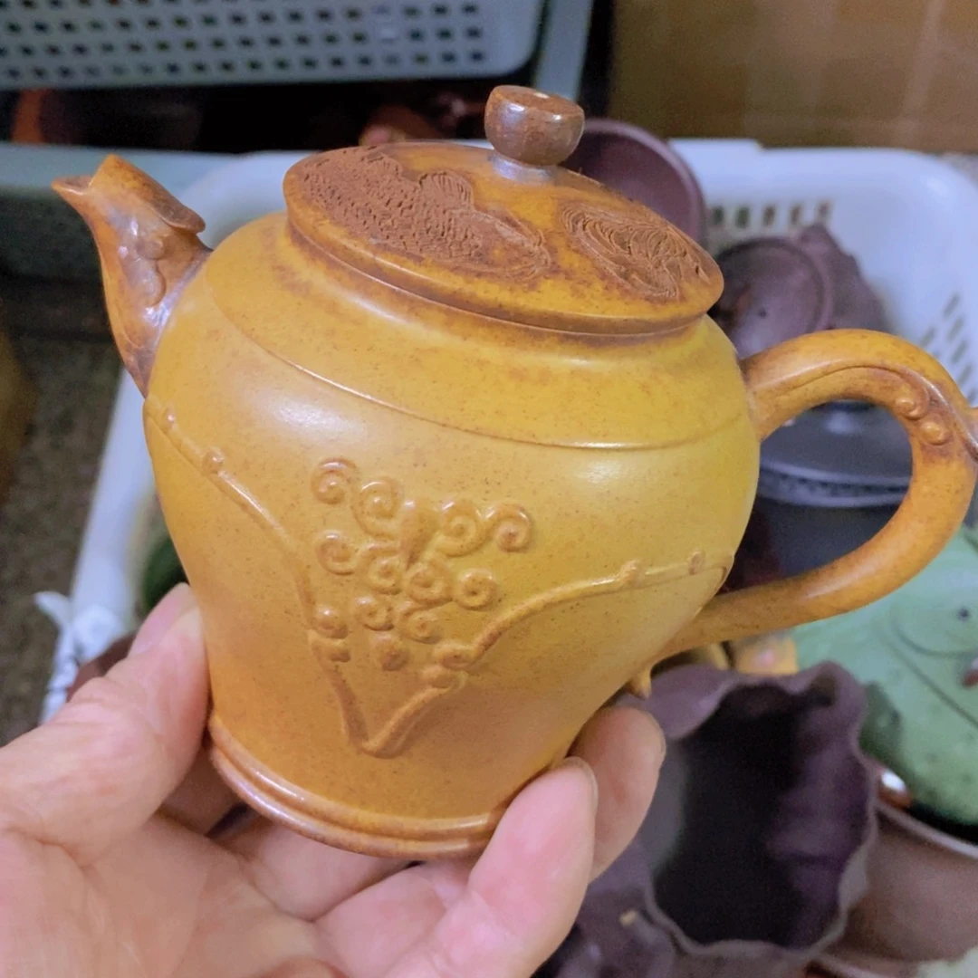 茶杯绿泥紫砂紫砂