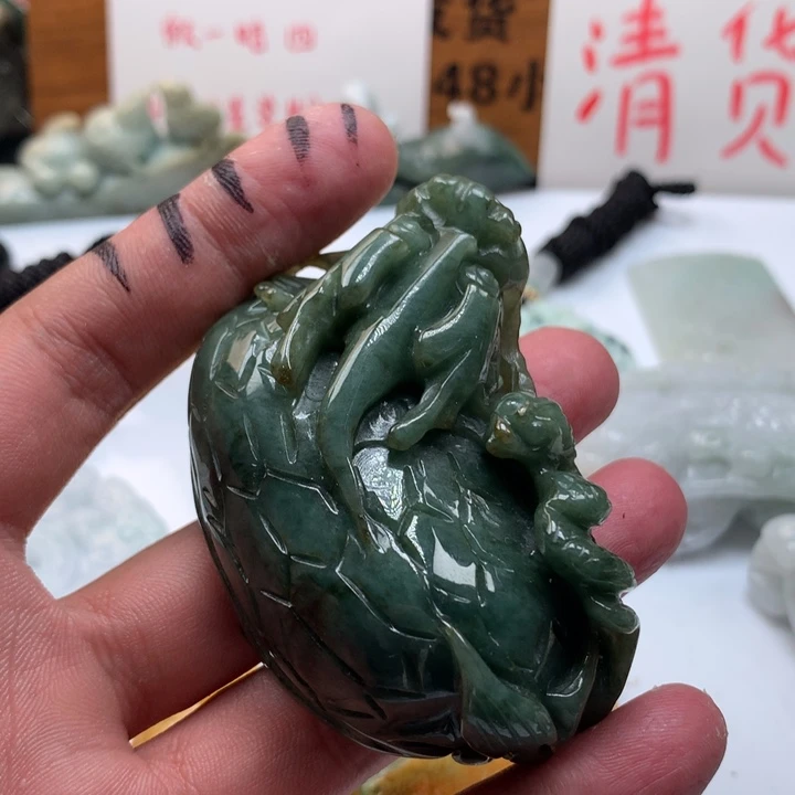 翡翠未镶嵌颈饰保真天然a货翡翠
