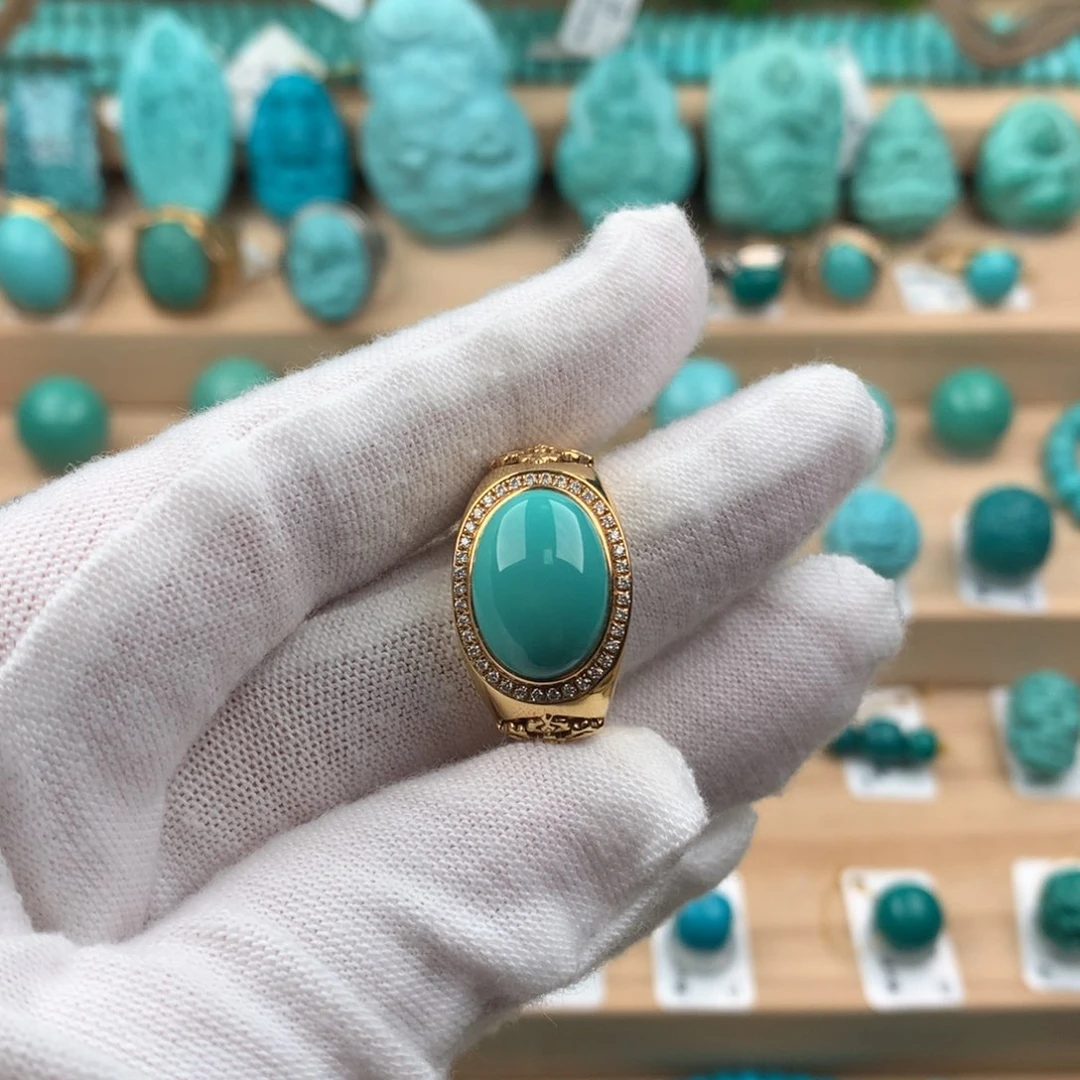 绿松石配饰18K金镶嵌