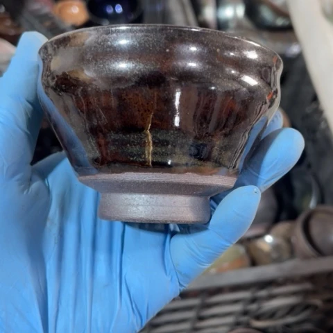 茶盏建阳建盏微瑕束口