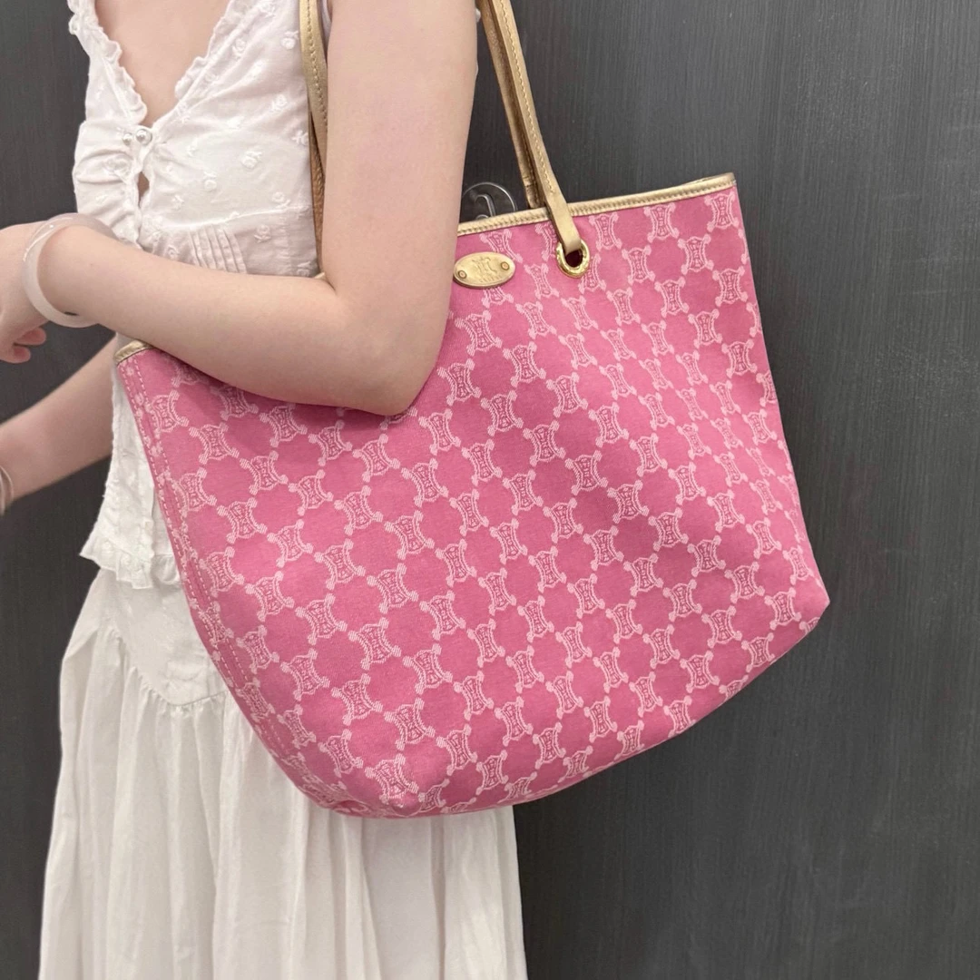 95新 Celine/思琳 celine 樱花粉托特单肩包
