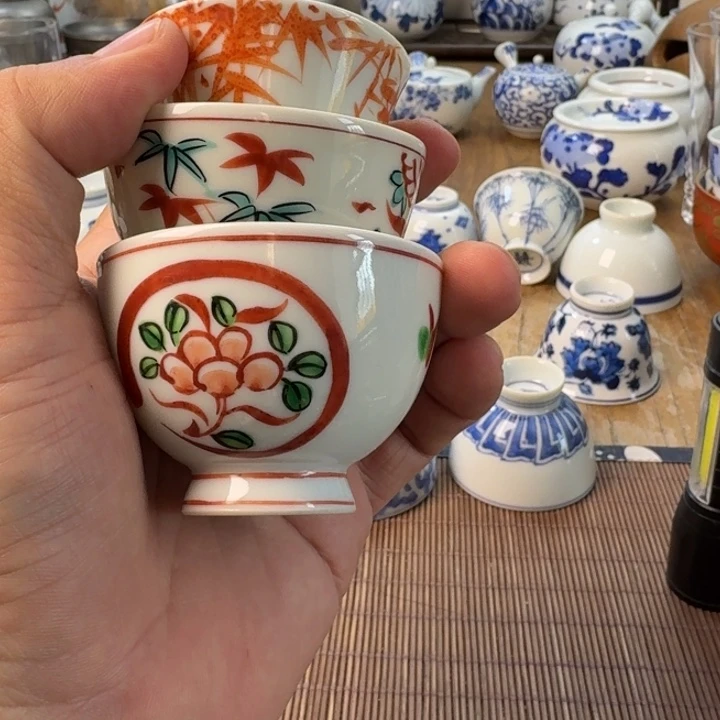 风***子青花瓷器杯子茶具
