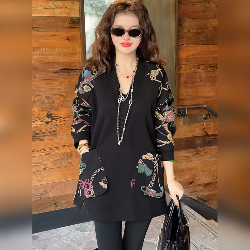 【Linda姐高端线】秋冬时尚复古慵懒风休闲上衣卫衣AF5SWY0316