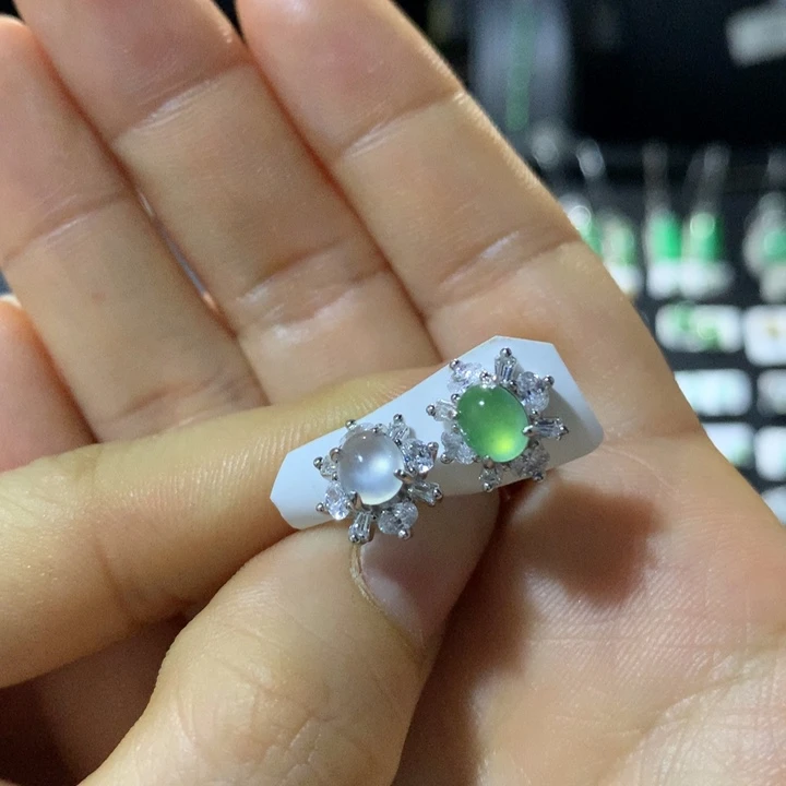 翡翠银S925镶嵌戒指