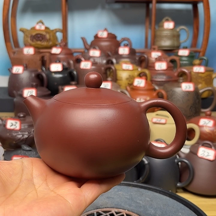 一****茶壶紫砂微瑕不带证书礼盒350cc