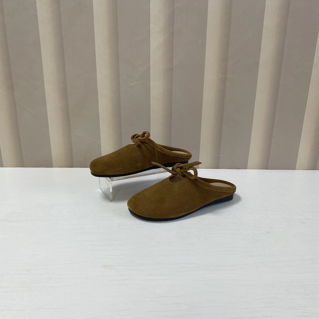 668-2春秋新款外穿包头复古半拖鞋F