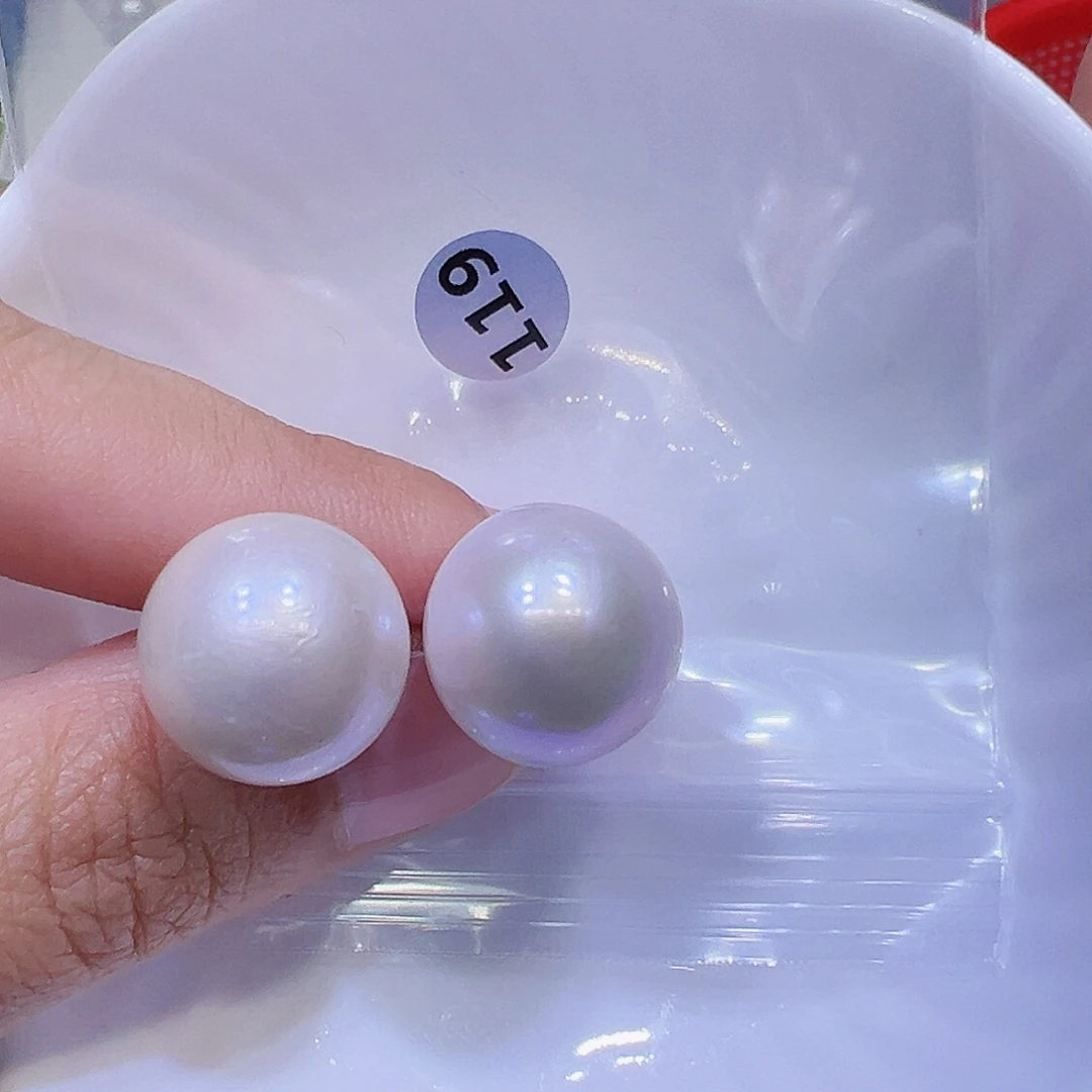 银S925镶嵌淡水珍珠耳饰