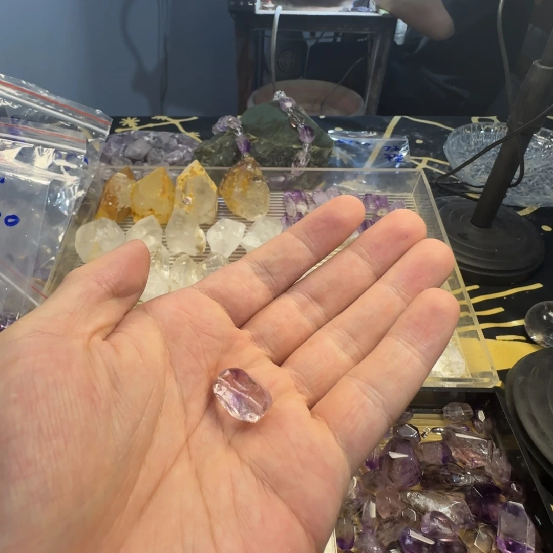 我***吧紫晶手链未镶嵌紫超七