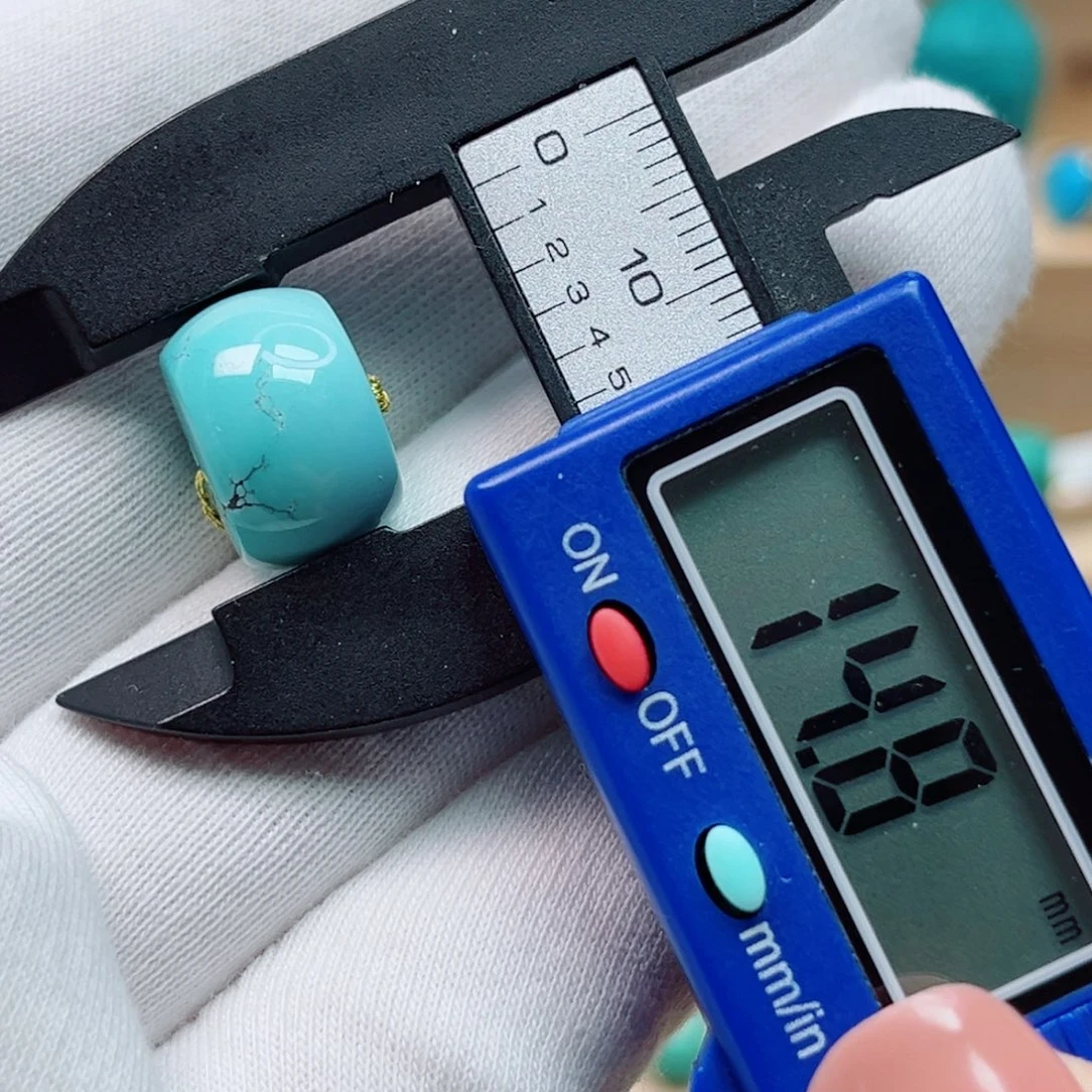 未镶嵌绿松石直切鼓珠