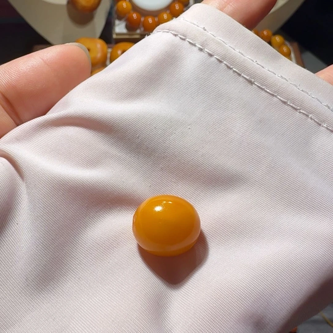琥珀未镶嵌颈饰欧洲老蜜蜡胖枣珠