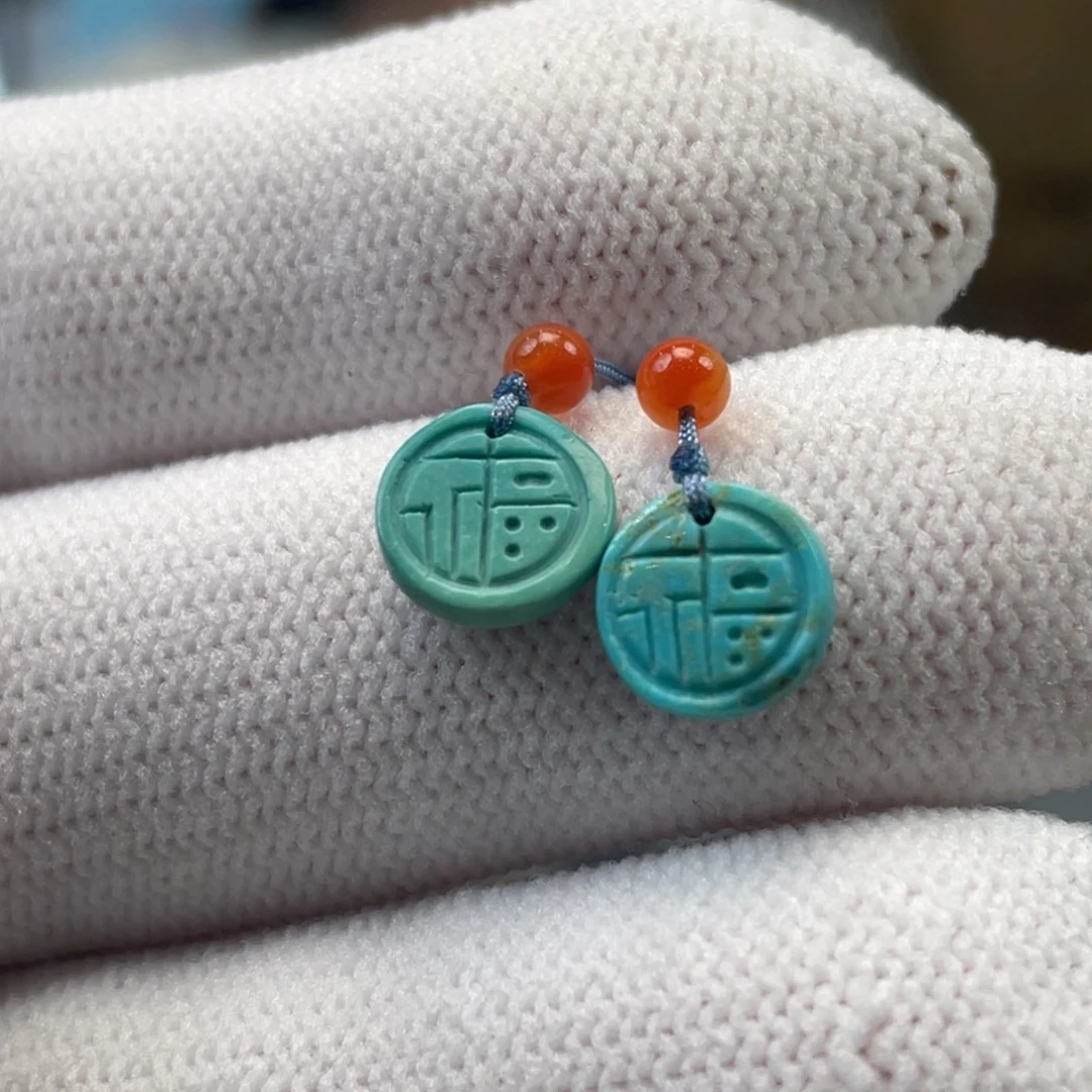 绿松石未镶嵌挂件