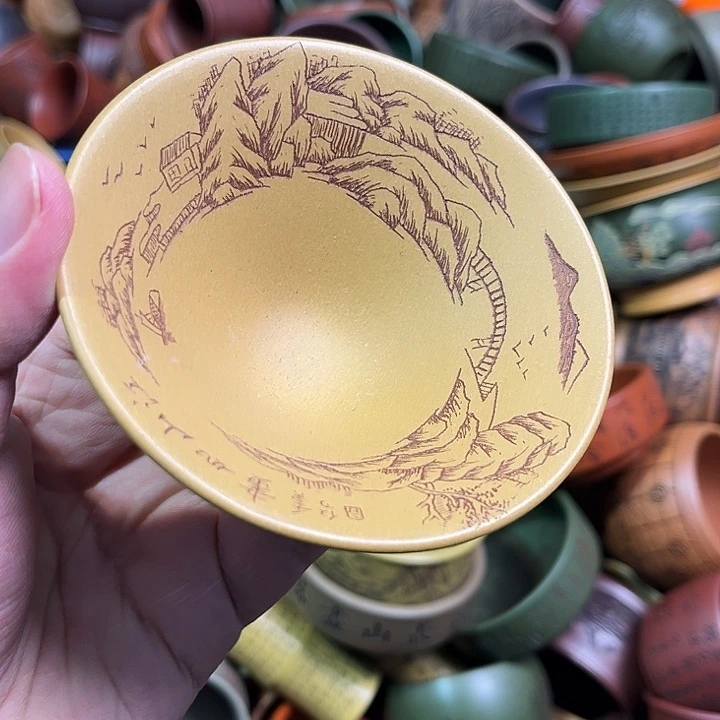 紫砂茶杯全手工紫砂主人杯
