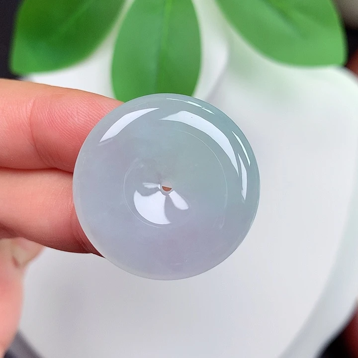 颈饰未镶嵌翡翠平安扣 26.8x4.7mm