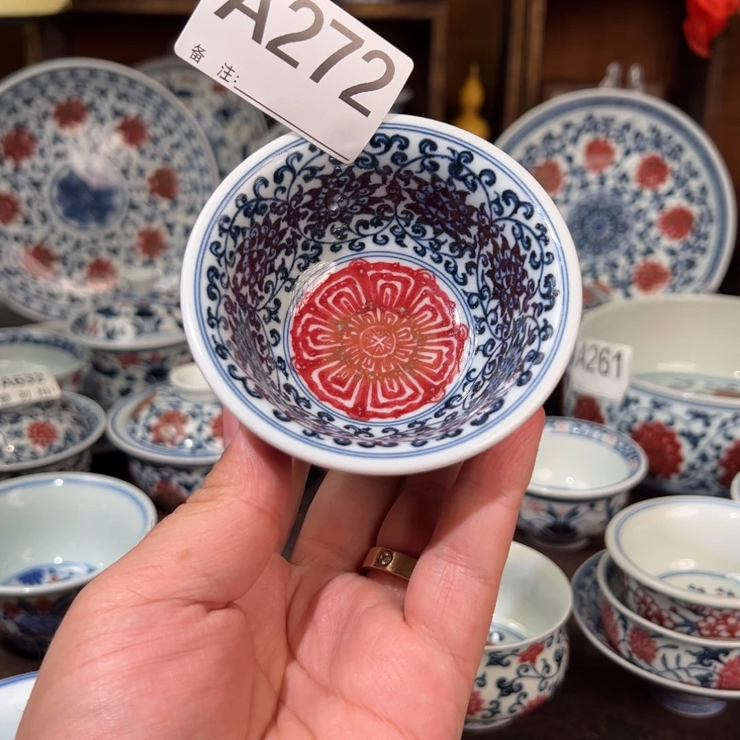 永***）景德镇高温原矿釉里红手绘272