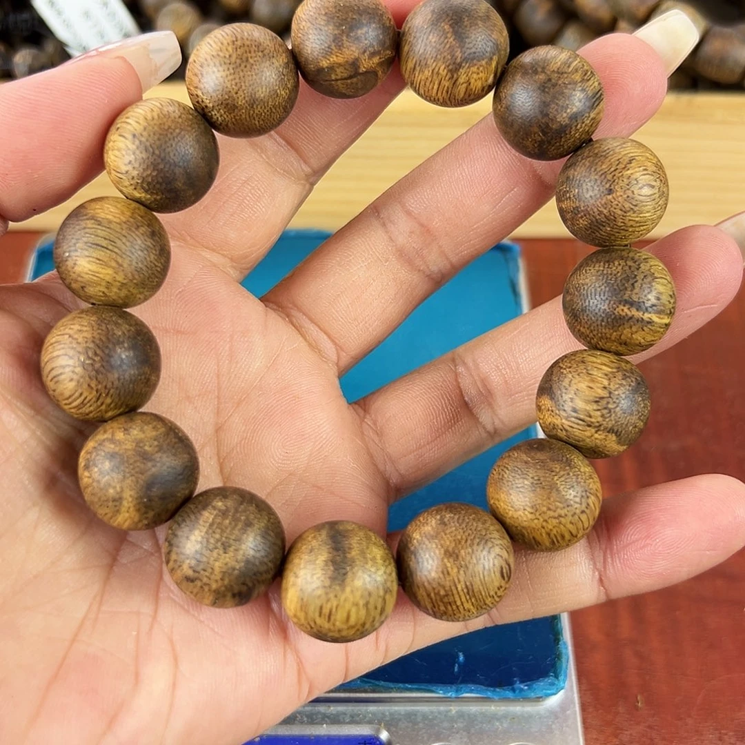 沉香沉香碎屑卡15圆珠单圈18g乌身老料