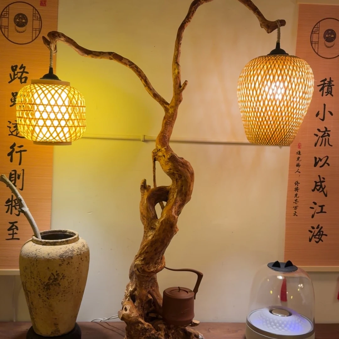 木杜鹃根自然根艺造景台灯孤品