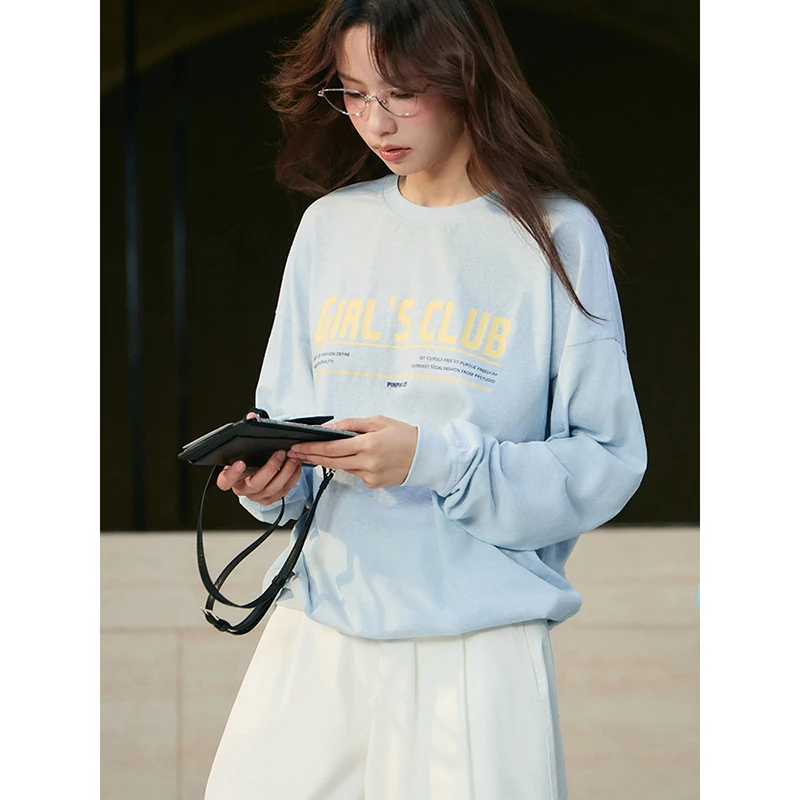 「PINPINPLUS」PP+女孩俱乐部春夏简约干净字母印花T恤PABEA211006G