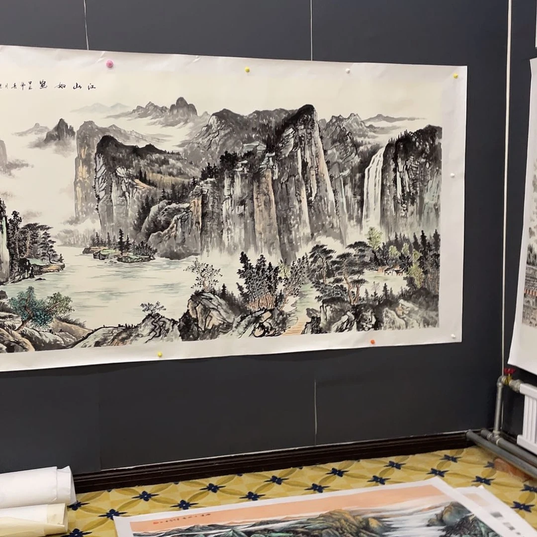 国画朋*@八尺作品山水11111