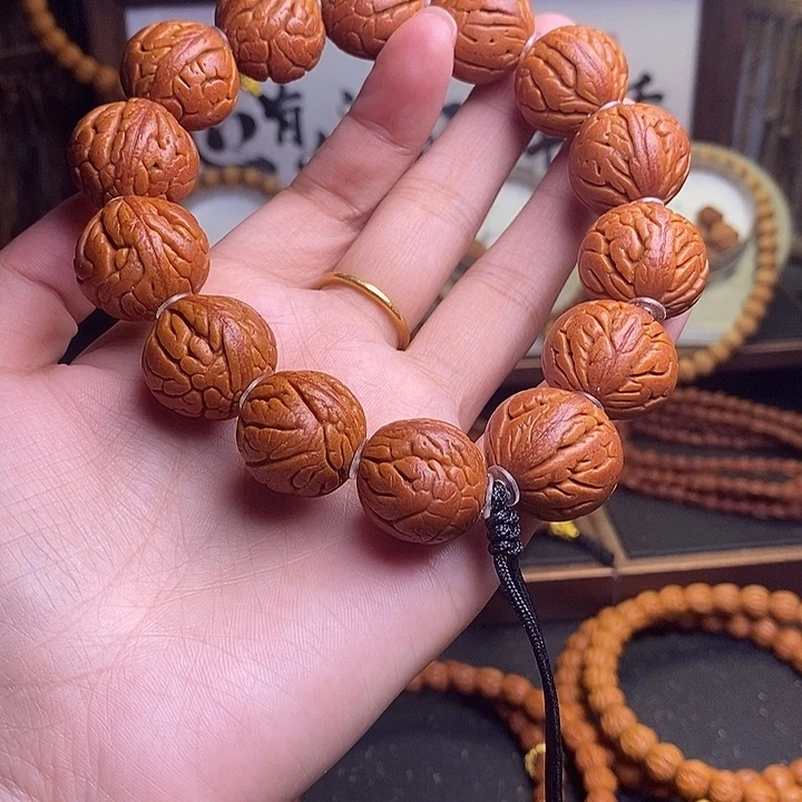 桃核手串龙纹桃核