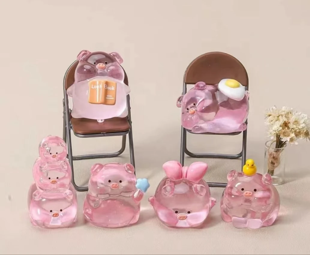 透明小猪猪diy网红车载桌面摆件拍一拆九（粉＋关加宠一包）