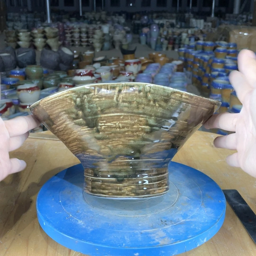 景德镇陶瓷花盆微瑕口23高14