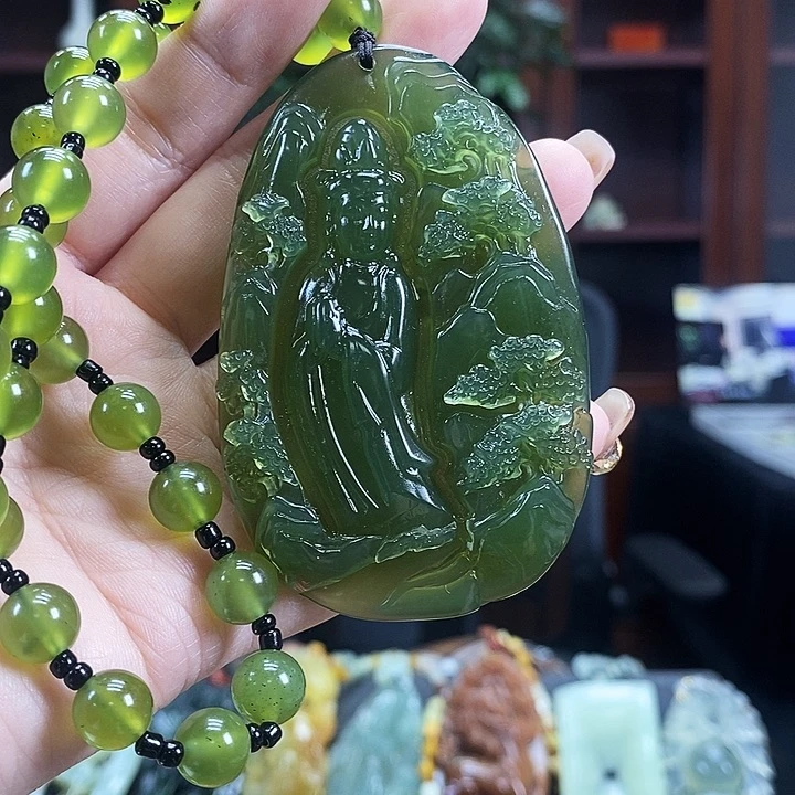 蛇纹石玉吊坠未镶嵌幸*