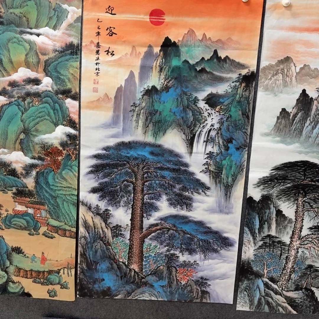 三***拓国画140×70迎客松画画画画