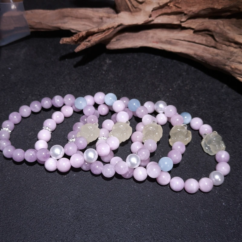 【黑胖珠宝】H0676 紫锂辉diy手链 多样性发其一