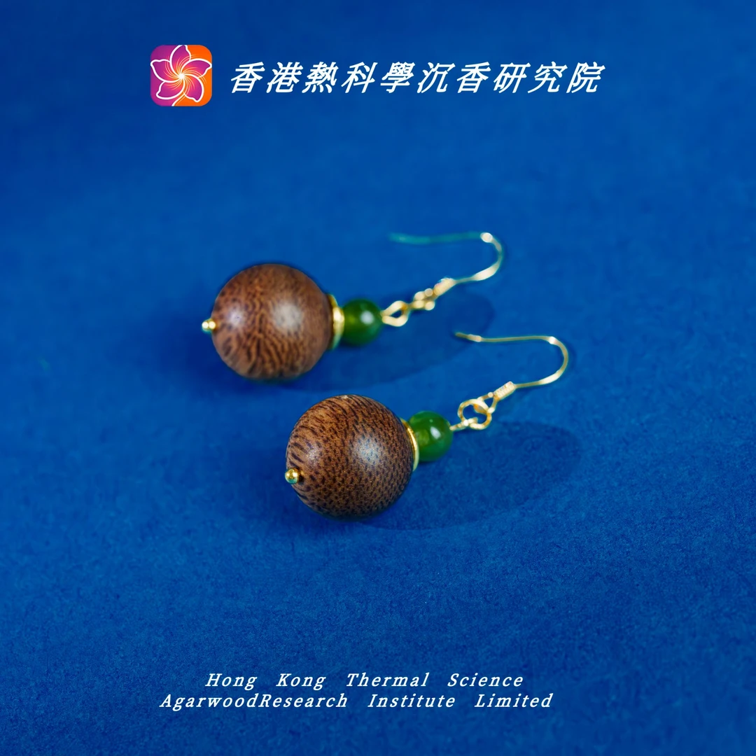 沉香【热科学研究院】单颗沉香整颗耳环吊坠耳饰