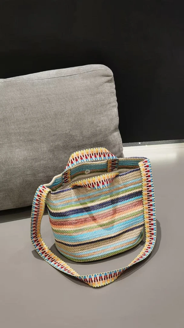 chalan 新款时尚百搭舒适彩虹单肩包25A0617