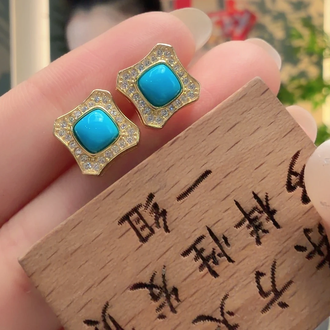 绿松石银S925镶嵌颈饰