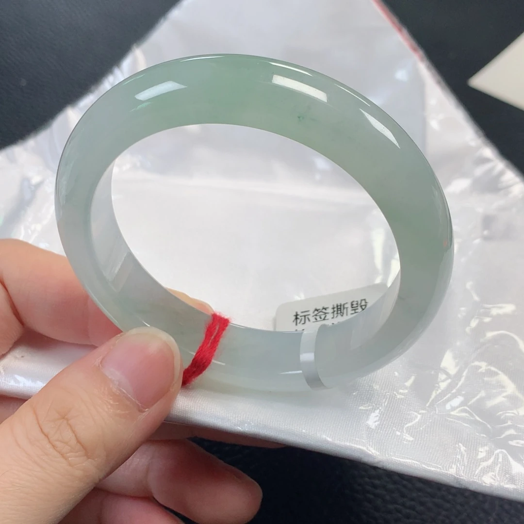 翡翠手镯未镶嵌缅甸天然翡翠手镯55圈口