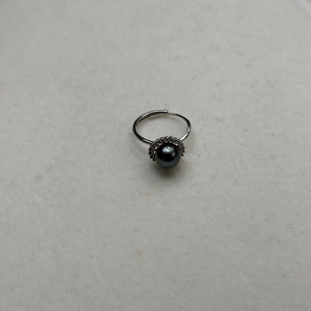 TJ89【天然海水福利】大溪地太阳花珍珠戒指非基地发货