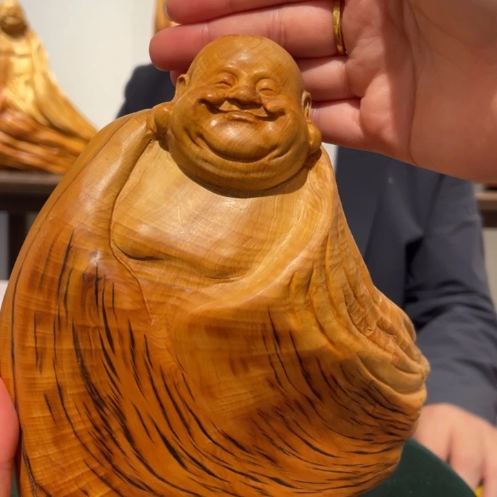 柏木（崖柏）弥勒摆件