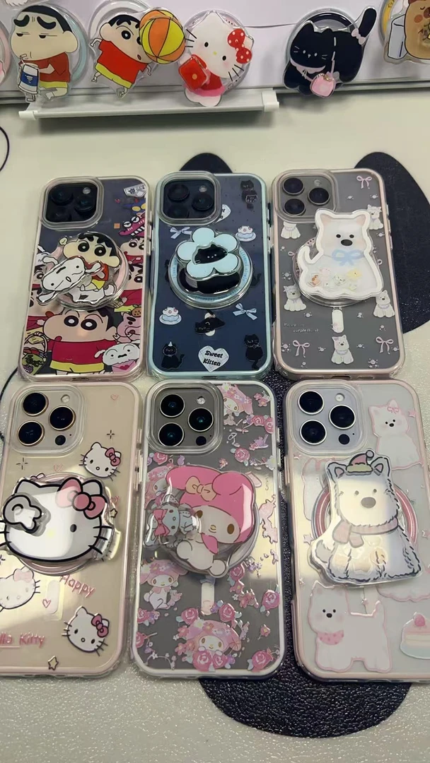 摇摇乐转转磁吸支架适用苹果11到16全系列一套手机壳