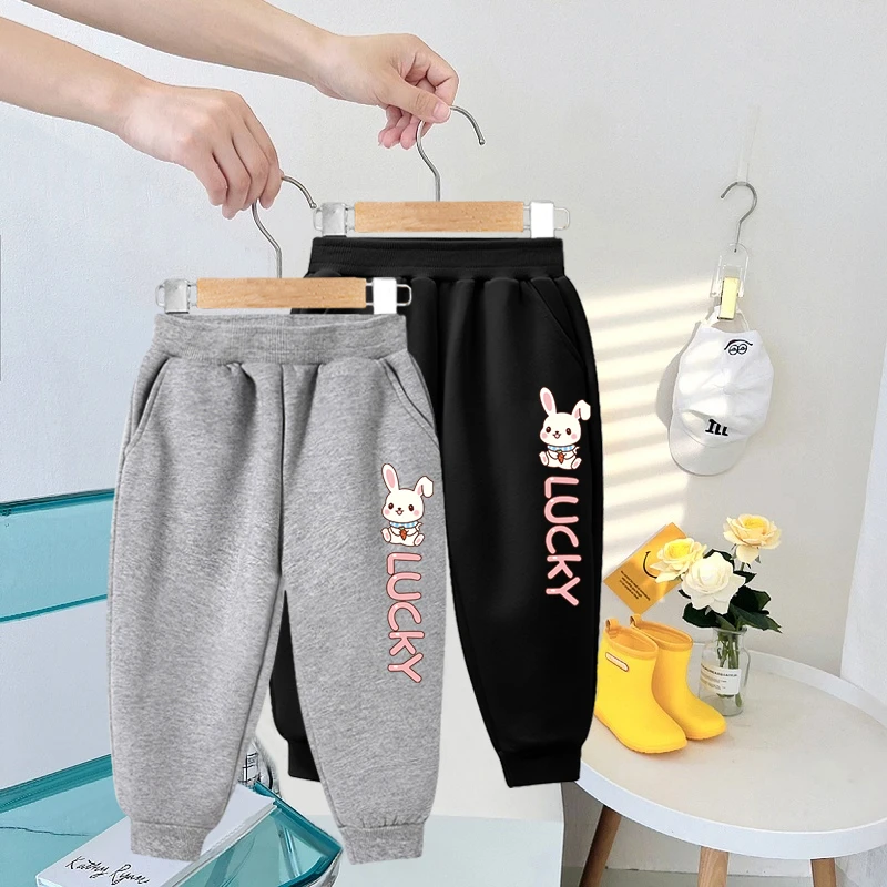 女童休闲裤春秋2025新款儿童卫裤洋气女宝宝束脚长裤中大童运动裤