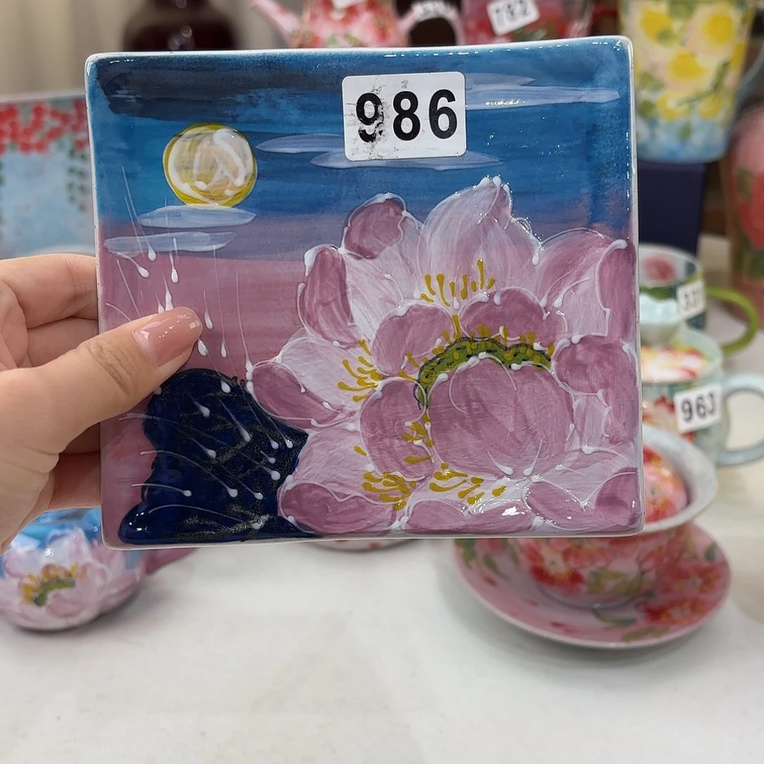 景德镇手绘高温釉下彩陶瓷茶具