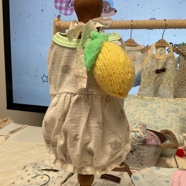 Lebenpear原创自制透气孔小象南瓜裙背心款衣服宠物衣服宠物服装