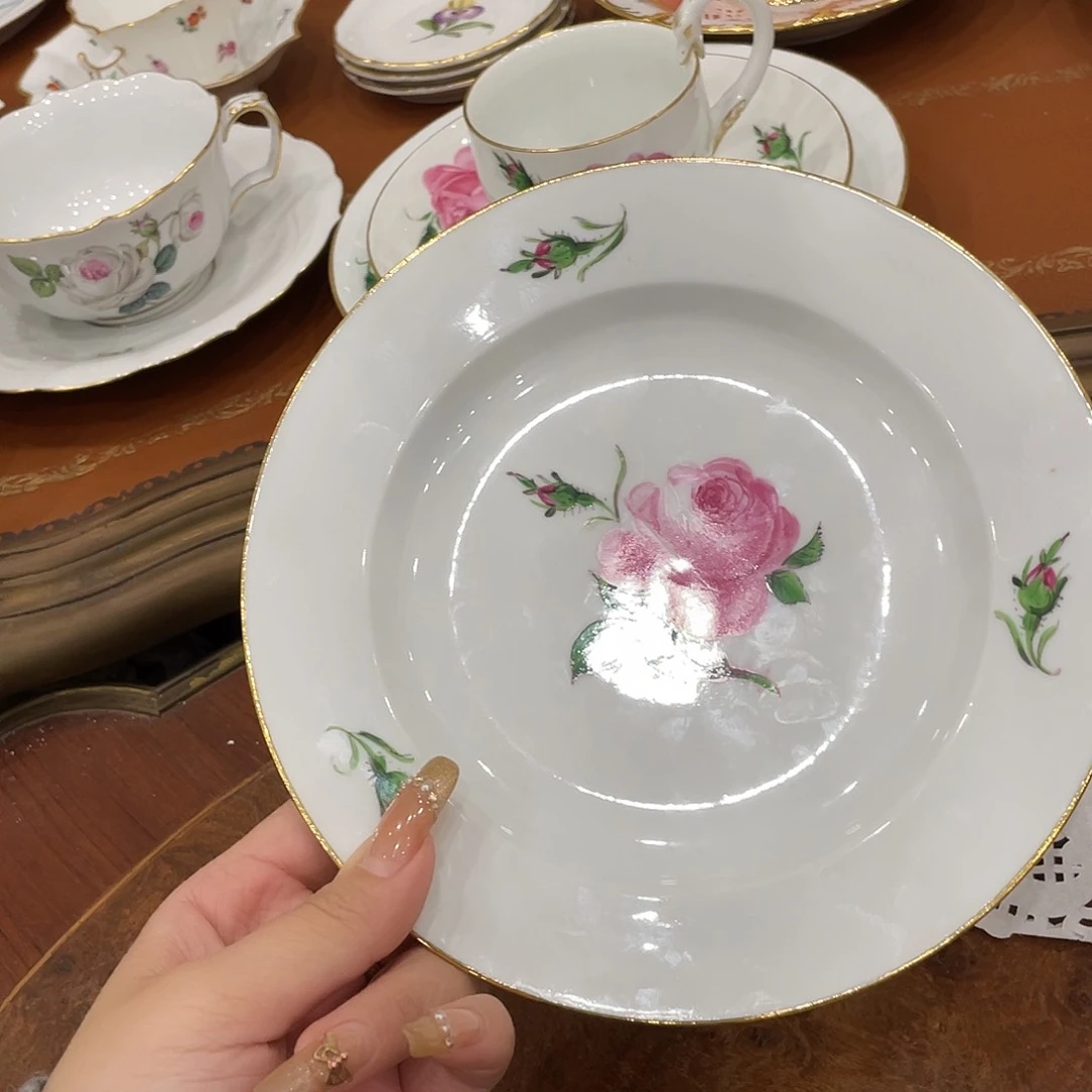 瓷片中古二等红玫瑰