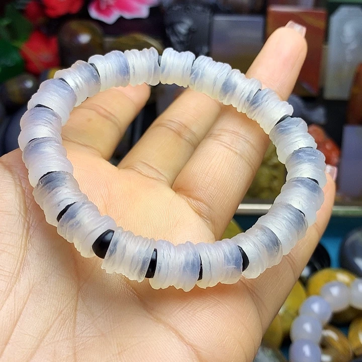 硅化玉未镶嵌手串冰种仿古手串