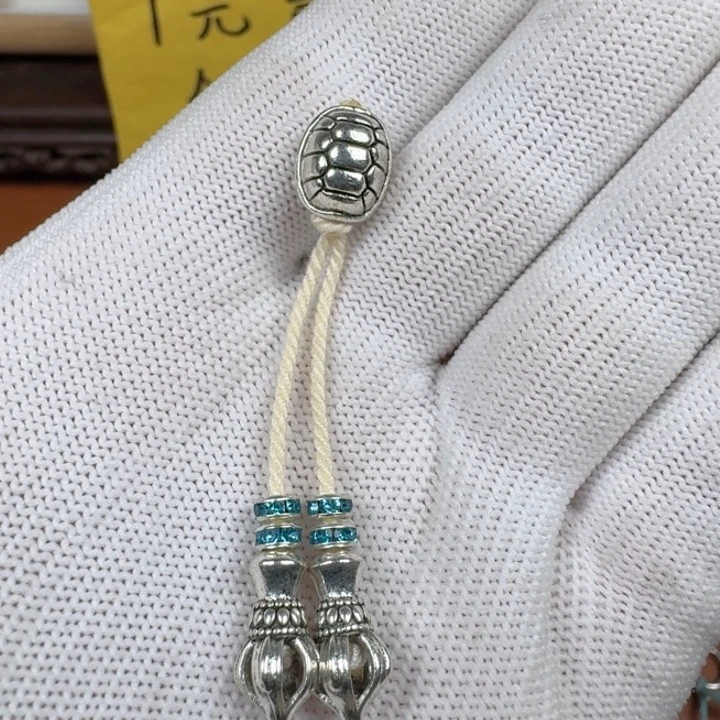 合成碳硅石铜合金文玩配饰弟子珠套