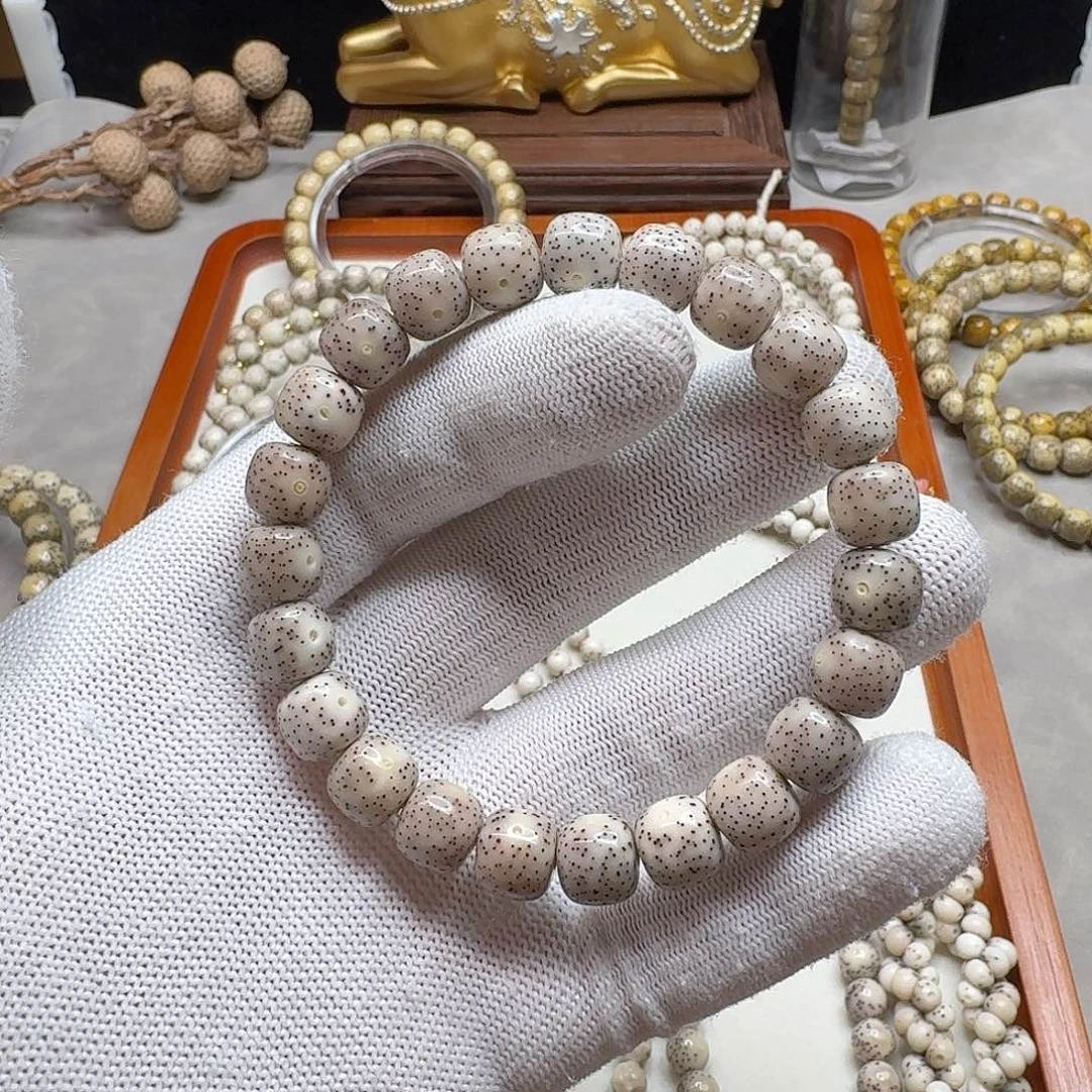 星月菩提手串石玉料10/9白冰料针尖小细星无烟花