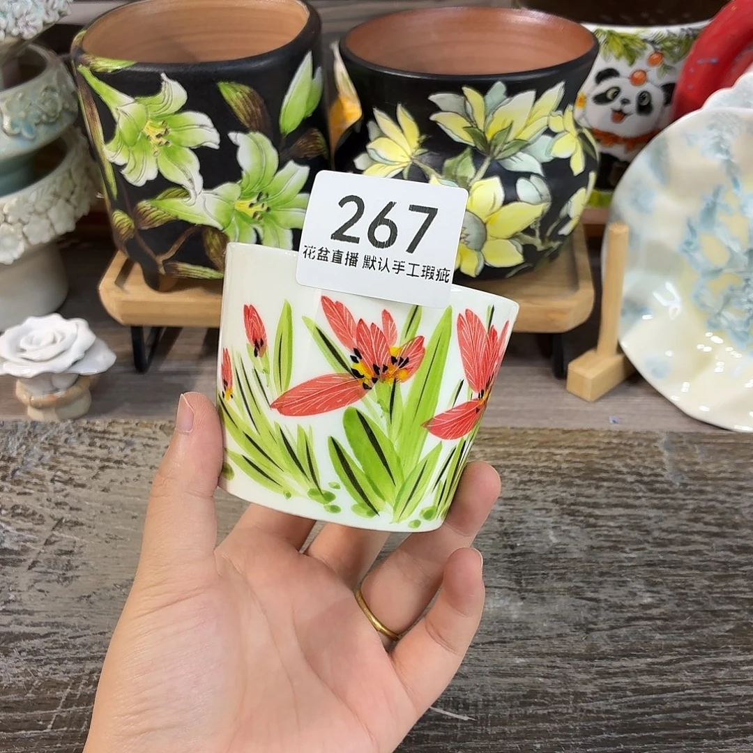 花盆花盆花盆花盆杯子杯子手绘