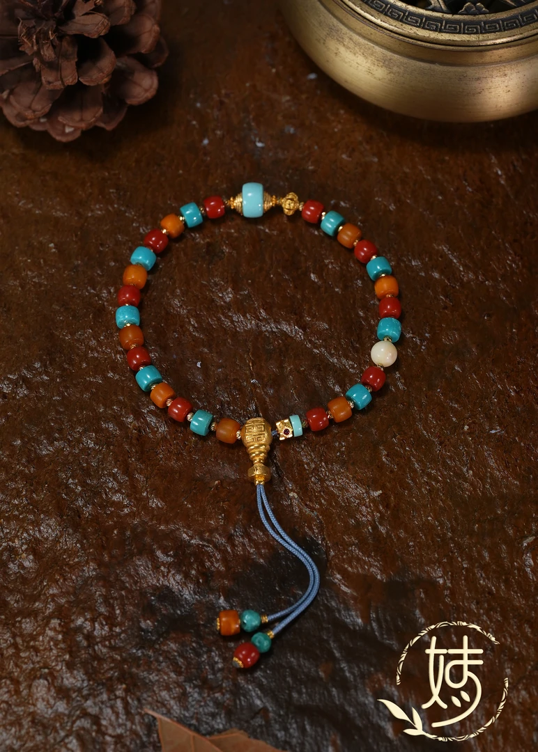 【婧婧精选】臻品 · 绿松多宝18K金DIY手持