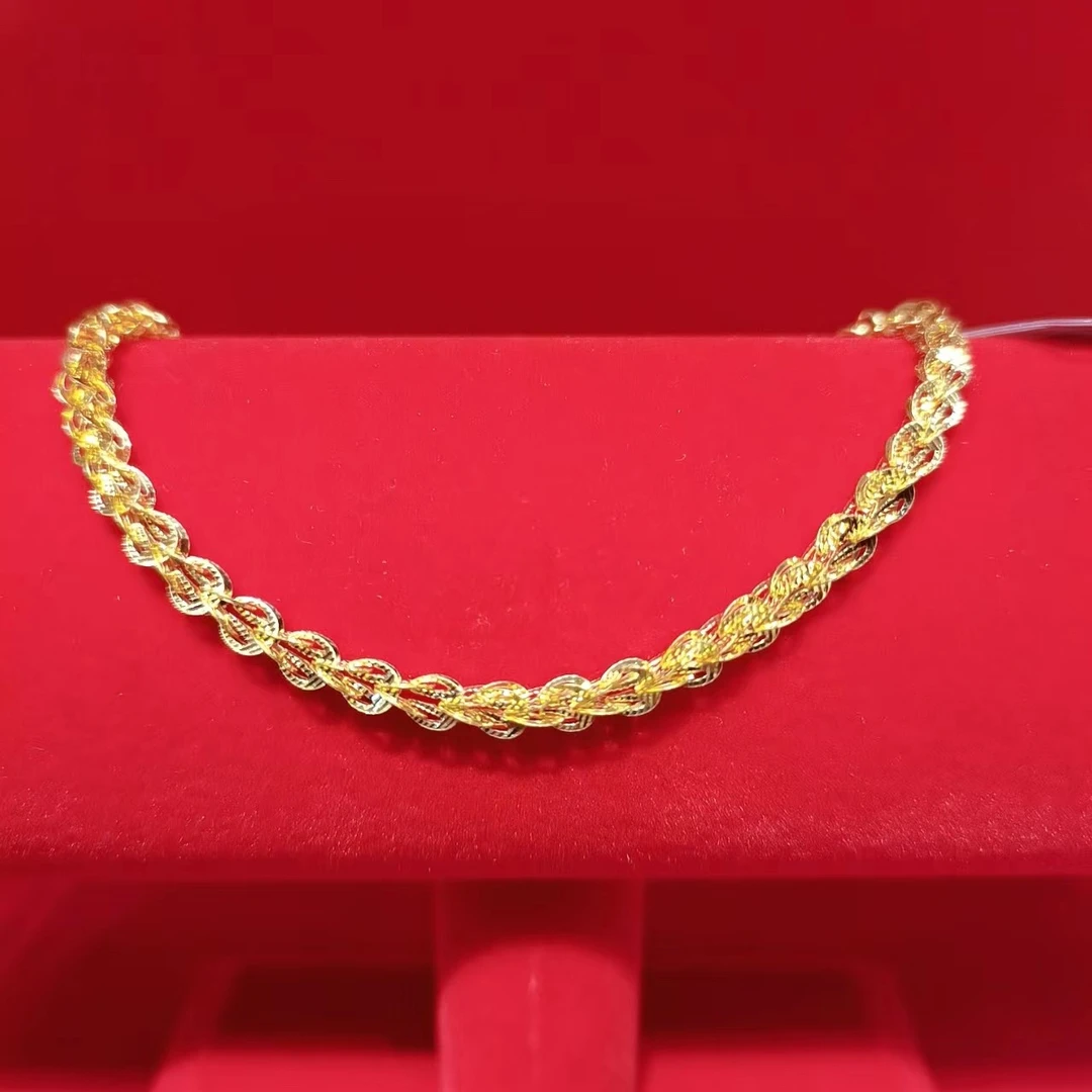 【金展珠宝】足金 凤尾链手链