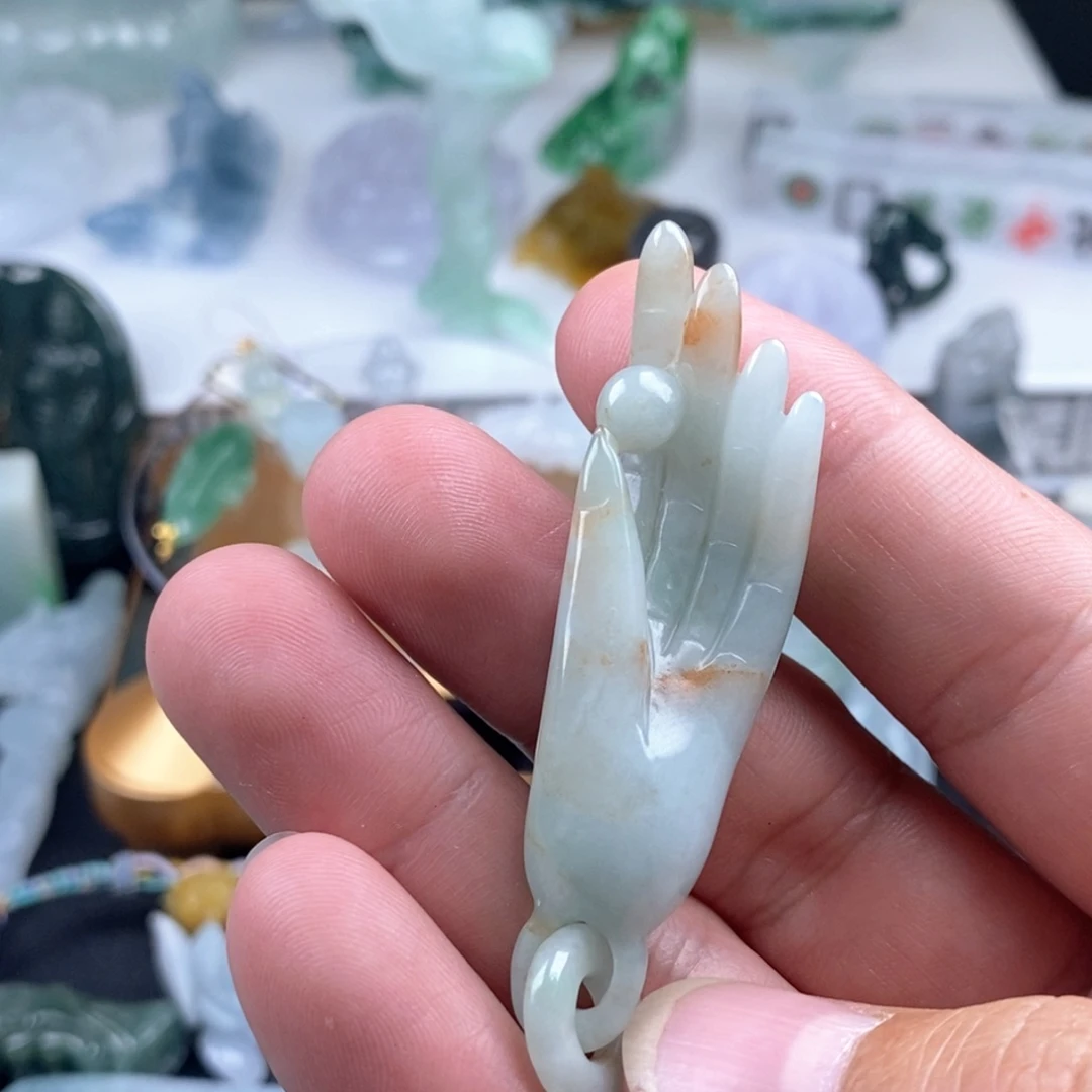 春***喜翡翠未镶嵌吊坠(不含链)